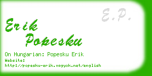 erik popesku business card